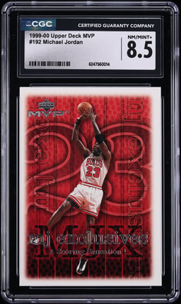 1999 Upper Deck MVP Michael Jordan #192 CGC 8.5 NM-MT+