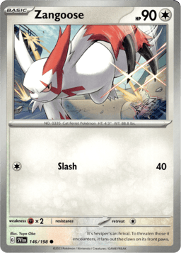 2023 Zangoose #146 Scarlet & Violet