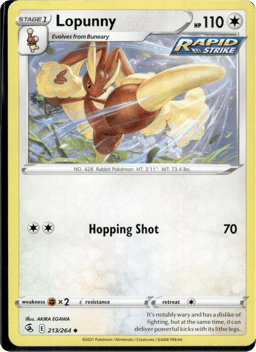 2021 Lopunny #213 Fusion Strike