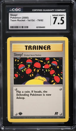 2000 Pokemon Team Rocket 1st Edition Sleep! #79 CGC 7.5 NRMT+