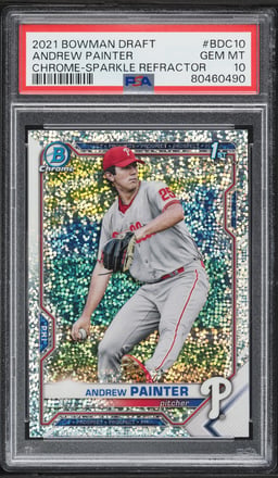 2021 Bowman Chrome Draft Sparkle Refractor Andrew Painter PROSPECT #BDC-10 PSA 10 GEM MINT