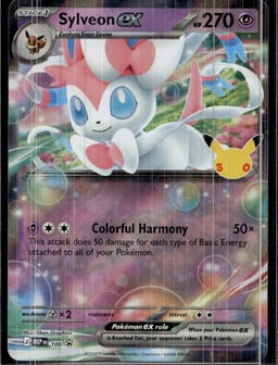 2025 Sylveon ex #100 Mega Evolution Black Star Promos