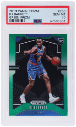 2019 Panini Prizm Green Prizm RJ Barrett #250 PSA 10