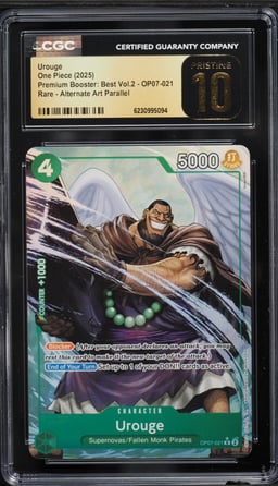 2025 One Piece Premium Booster Best Volume 2 Alt Art Urouge #OP07-021 CGC 10 PRISTINE