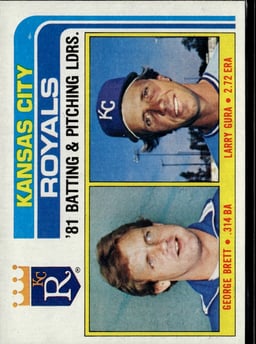 1982 Larry Gura #96 Baseball