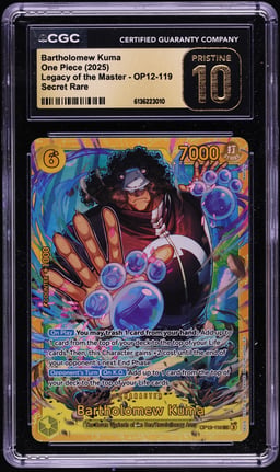 2025 One Piece Legacy Of The Master SEC Bartholomew Kuma #OP12-119 CGC 10 PRISTINE