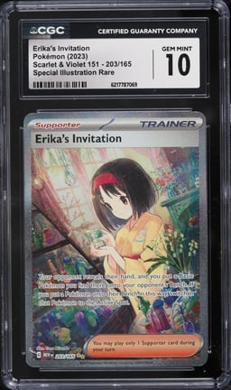 2023 Pokemon Scarlet & Violet 151 SIR Erika's Invitation #203 CGC 10 GEM MINT
