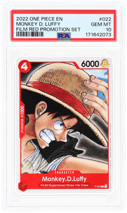 2022 One Piece Promo Film Red Promotion Set Monkey D. Luffy #P-022 PSA 10