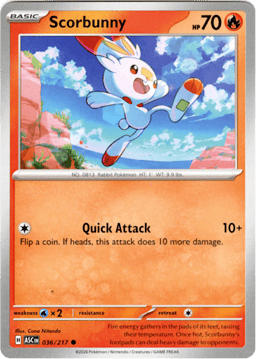 2026 Scorbunny #36 Ascended Heroes
