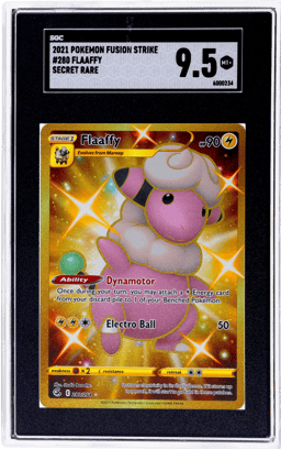 2021 Pokemon Sword and Shield Fusion Strike Secret Rare Flaaffy #280 SGC 9.5