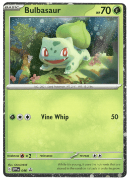 2023 Bulbasaur #46 Scarlet & Violet Black Star Promos