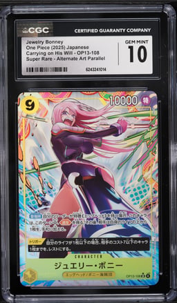 2025 One Piece Japanese Carrying On His Will SR Alt Art Jewelry Bonney #OP13 CGC 10 GEM MINT