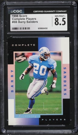 1998 Score Complete Players Barry Sanders #8B CGC 8.5 NM-MT+