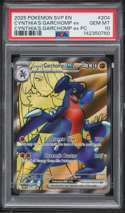 2025 Pokemon Scarlet & Violet Promo Full Art Cynthia's Garchomp Ex #204 PSA 10 GEM MINT