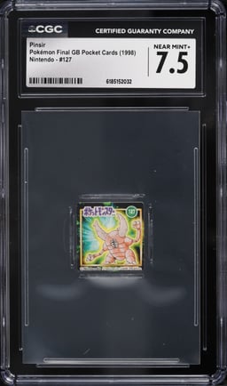 1998 Pokemon Japanese Final GB Pocket Cards Nintendo Pinsir #127 CGC 7.5 NRMT+