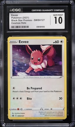 2021 Pokemon Sword & Shield Promo Cosmos Holo Eevee #SWSH127 CGC 10 GEM MINT