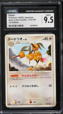 2009 Pokemon Japanese Beat of the Frontier 1st Edition Dodrio #072 CGC 9.5 MINT+
