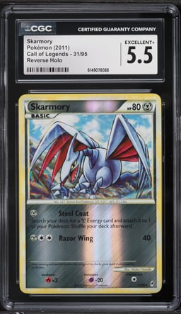 2011 Pokemon Call Of Legends Reverse Holo Skarmory #31 CGC 5.5 EX+