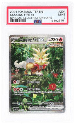 2024 Pokemon Scarlet and Violet Temporal Forces Special Illustration Rare Gouging Fire Ex #204 PSA 9