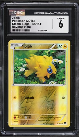 2016 Pokemon XY Steam Siege Reverse Holo Joltik #41 CGC 6 EXMT