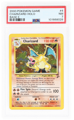 2000 Pokemon Game Base 2 Holo Charizard #4 PSA 7