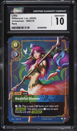 2026 Riftbound: League Of Legends Unleashed Lillia #189 CGC 10 GEM MINT