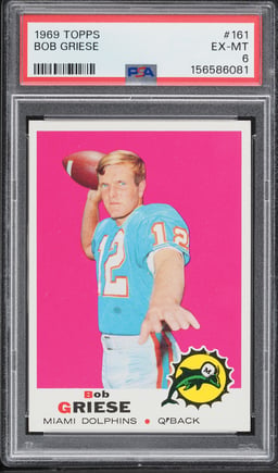 1969 Topps Football Bob Griese #161 PSA 6 EXMT