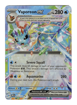 2025 Vaporeon ex #23 Prismatic Evolutions
