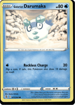 2021 Galarian Darumaka #71 Fusion Strike