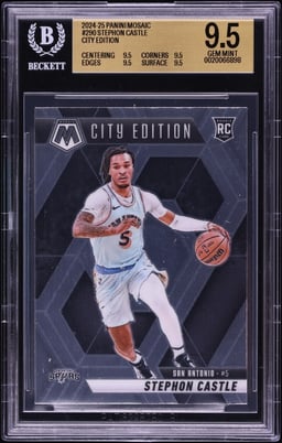 2024 Panini Mosaic City Edition Stephon Castle ROOKIE #290 BGS 9.5 GEM MINT