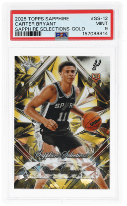2025 Topps Chrome Sapphire Sapphire Selections Gold Carter Bryant #SS-12 35/50 PSA 9