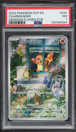2023 Pokemon Scarlet & Violet Promo Obsidian Flames ETB Alt Art Charmander #44 PSA 7 NRMT
