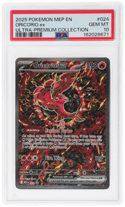 2025 Pokemon Mega Evolution Mega Charizard X Ex Black Star Promo Ultra Premium Collection Oricorio Ex #024 PSA 10