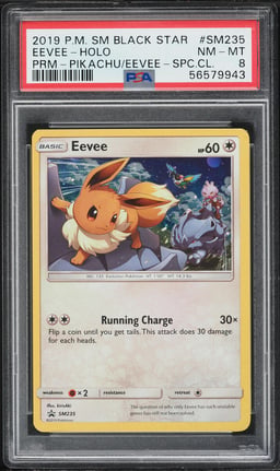 2019 Pokemon Sun & Moon Promo Special Collection Holo Eevee #SM235 PSA 8 NM-MT