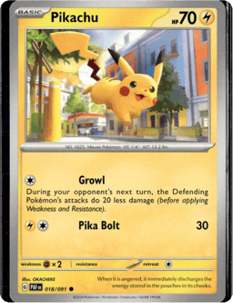 2024 Pikachu #18 Paldean Fates