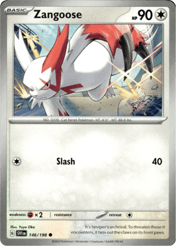 2023 Zangoose #146 Scarlet & Violet