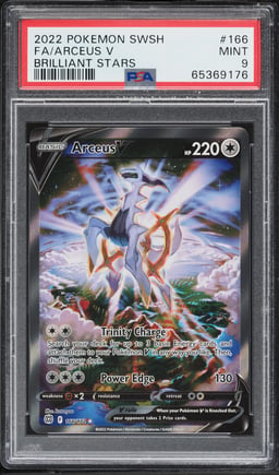 2022 Pokemon Sword & Shield Brilliant Stars Alt Art Arceus V #166 PSA 9 MINT