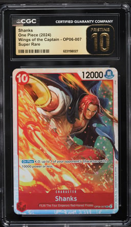 2024 One Piece Wings Of The Captain SR Shanks #OP06-007 CGC 10 PRISTINE