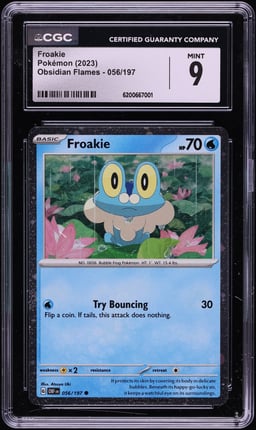 2023 Pokemon Obsidian Flames Froakie #056 CGC 9 MINT