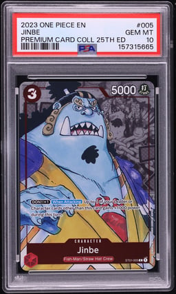 2023 One Piece Premium Collection 25th Anniversary Manga Art Jinbe #ST01-005 PSA 10 GEM MINT