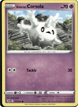 2021 Galarian Corsola #117 Fusion Strike