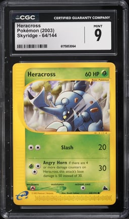 2003 Pokemon Skyridge Heracross #64 CGC 9 MINT