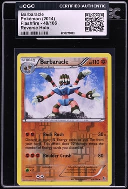 2014 Pokemon Flashfire Reverse Holo Barbaracle #49 CGC AUTH
