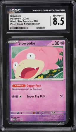 2026 Pokemon Mega Evolution Promo Pitch Black Slowpoke #86 CGC 8.5 NM-MT+