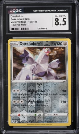 2020 Pokemon Sword & Shield Vivid Voltage Reverse Holo Duraludon #129 CGC 8.5 NM-MT+
