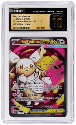 2026 Pokemon Mega Evolution Ascended Heroes Ultra Rare Mega Audino Ex #253 CGC PRI