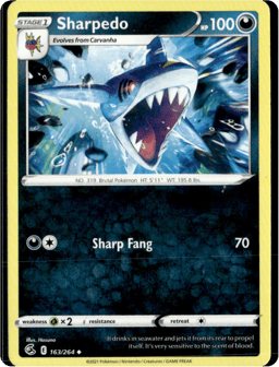 2021 Sharpedo #163 Fusion Strike