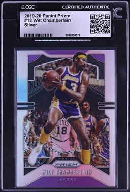 2019 Panini Prizm Silver Wilt Chamberlain #18 CGC AUTH