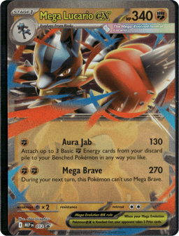 2025 Mega Lucario ex #12 Mega Evolution Black Star Promos