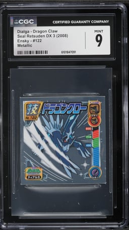 2008 Pokemon Japanese Seal Retsuden DX 3 Ensky Metallic Dialga Dragon Claw #122 CGC 9 MINT